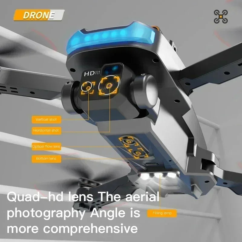 P15 Professional 8K GPS Dual Camera Drone, 5G Evitar Obstáculos, Posicionamento de Fluxo Óptico, RC atualizado, 10000m, Novo