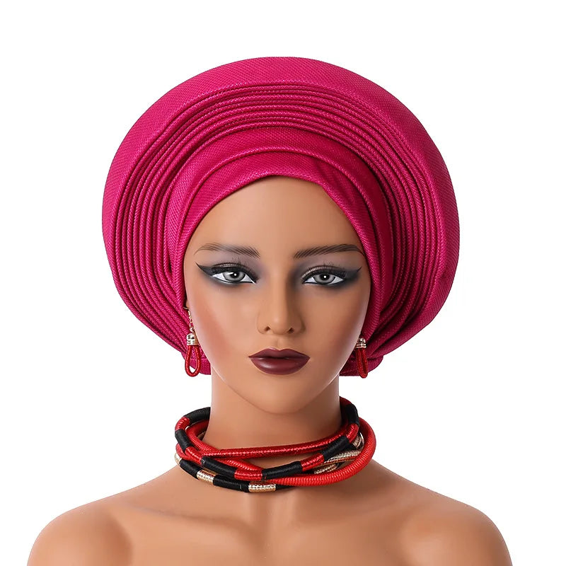 Headtie Africano para Mulheres, Headtie Nigeriana, Aso Oke Headtie, Hijab, Envoltório Cabeça, Turbante, Tampas de Quimioterapia, Lenço Feminino, Alta Qualidade, Festa de Casamento