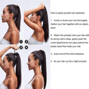 Clipe de rabo de cavalo em extensões de cabelo para mulheres negras, peruca brasileira, envoltório reto, cordão, cabelo humano, 100g