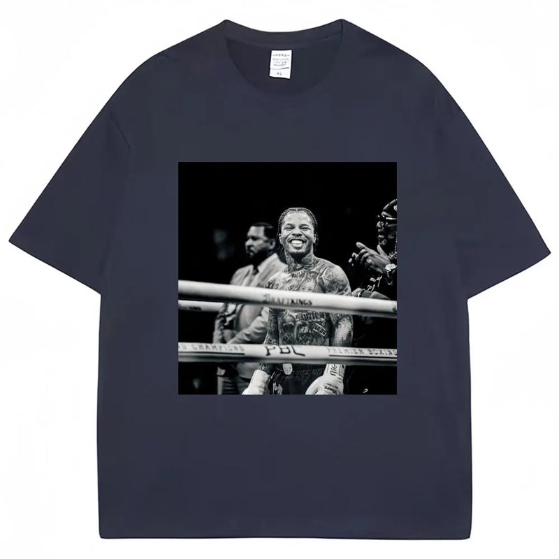 Tank Gervonta Davis Print T-shirt Vintage Fashion Boxing T Shirt Oversized Men's Loose Cotton Tshirt Streetwear Birthday Gifts