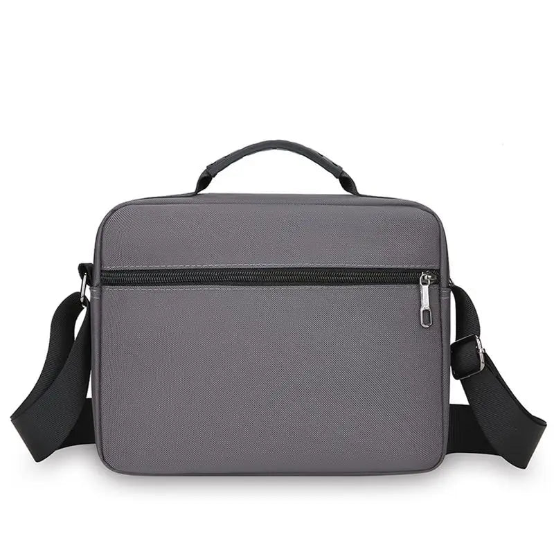 Men's Anti-Theft Business Shoulder Bag - Durable Office Briefcase with Multiple Zipper Pockets