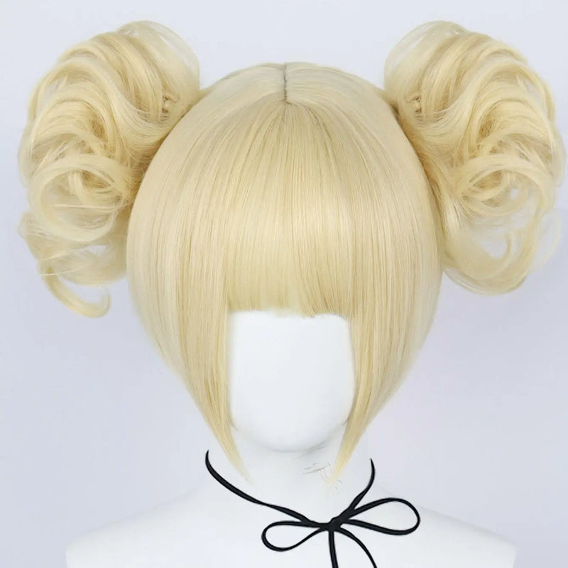 Sintético dourado curto reto 2 tigre clipe cosplay peruca traje feminino