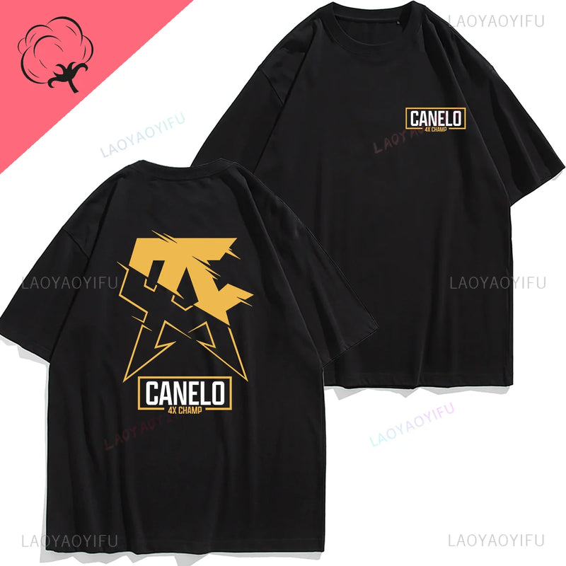 Vintage Men T Shirt Canelo No Boxing No Life Print Tops Men Clothing Summer Leisure Streetwear Graphic Ropa Hombre Cotton Tee