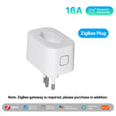 Moes 16a tomada inteligente tuya wifi/zigbee brasil versão soquete monitoramento de eletricidade à prova de fogo controle app com alexa google casa