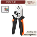 Alicate de friso terminal tubular hsc8 6-4a/16-6 (máx. 0.08-16mm2) fio crimper mini virola crimper ferramentas kit elétrico doméstico